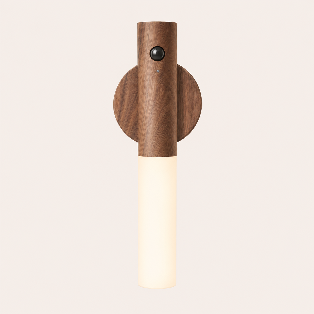 LED Nachttischlampe Holz – Bewegungsmelder, Kabellos, Magnetisch, Walnuss oder Esche, 3 Modi