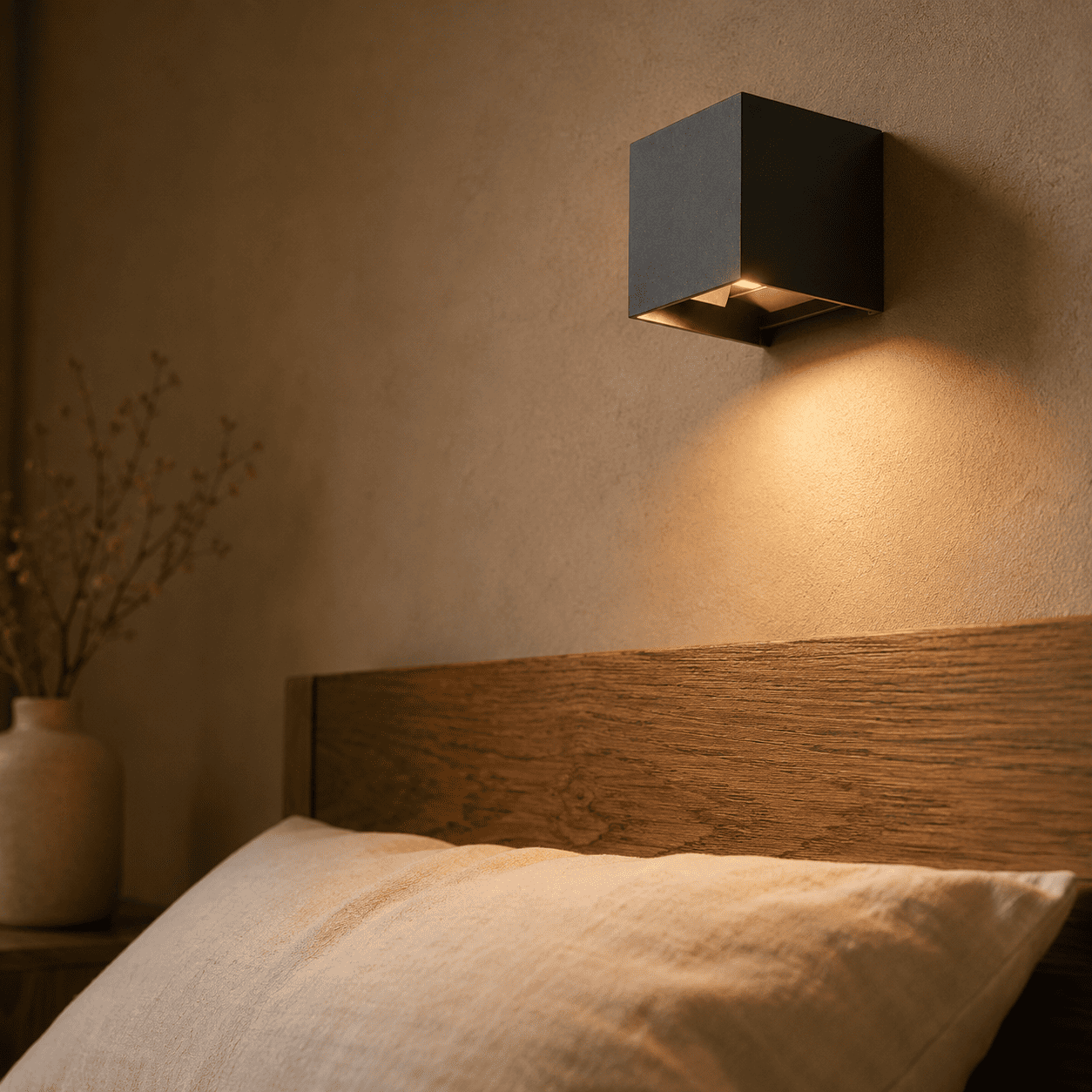 LED Wandleuchte Kabellos – Bewegungsmelder, Akku bis 20 Tage, 2 Modi, Aluminium, 9×9×9 cm
